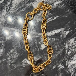 Michael Kors Gold Logo Chain Necklace
